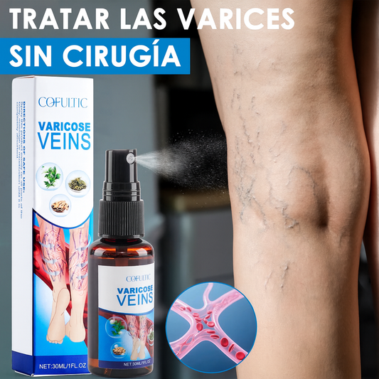 Spray para Venas Varicosas de 30 ml – Spray Multiusos para el Cuidado de Rodillas y Piernas que Promueve la Circulación Sanguínea