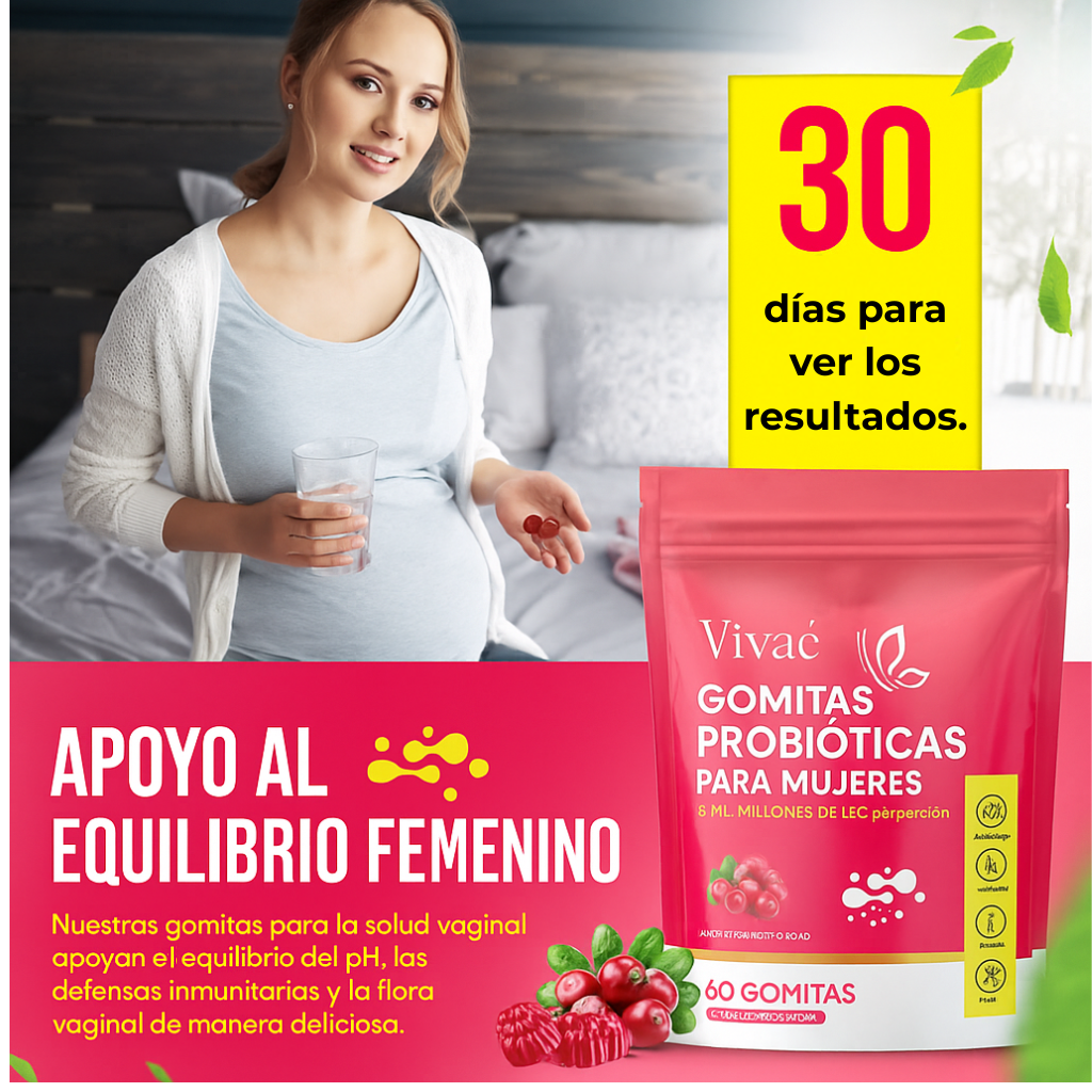 Gomitas Probióticas de Arándano para Mujeres